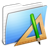 Aqua Stripped Folder Applications Icon 48x48 png